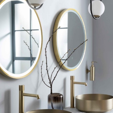 Mirror + cabinets