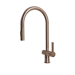 VOS Brushed Bronze Single Lever Pull Out Sink Mixer