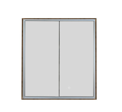 Luca Recessed Mirror Cabinet Brushed Bronze